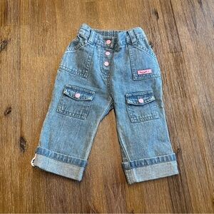 3/20$ Please Mum Baby Jeans with Pockets & Pink Details size 6 Months